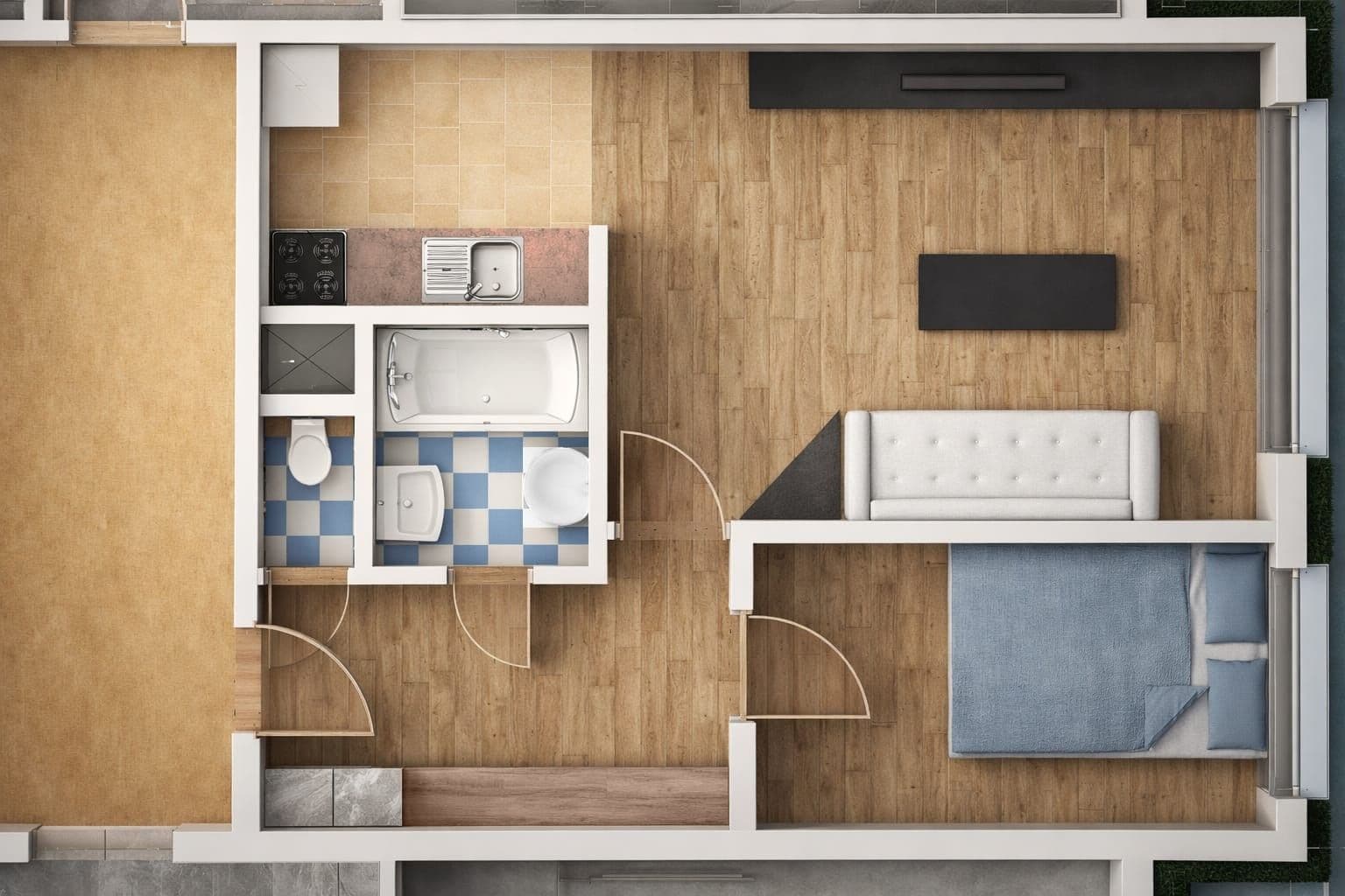 Pronájem bytu 2+kk 44 m², Na Chobotě, Praha, Praha Pronájem bytu 2+kk 44 m², Na Chobotě, Praha, Praha