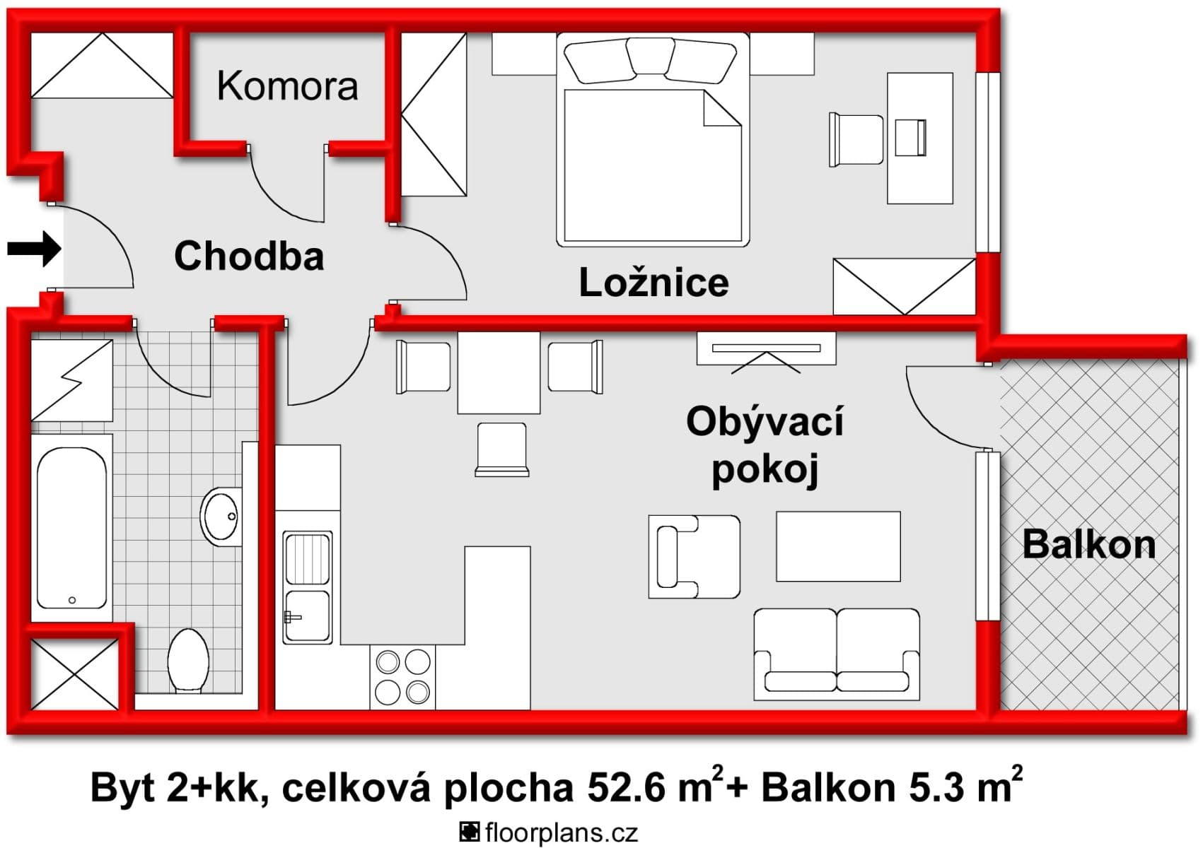 Pronájem bytu 2+kk 53 m², Pod Harfou, Praha, Praha Pronájem bytu 2+kk 53 m², Pod Harfou, Praha, Praha