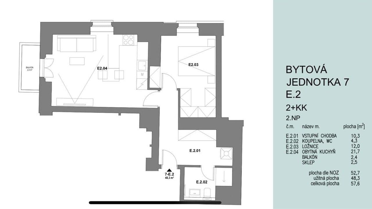 Pronájem bytu 2+kk 51 m², Tachovské náměstí, Praha, Praha Pronájem bytu 2+kk 51 m², Tachovské náměstí, Praha, Praha