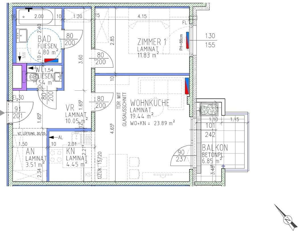 Prodej bytu 2+1 56 m², Bloch-Bauer-Promenade 30, Wien, Wien Prodej bytu 2+1 56 m², Bloch-Bauer-Promenade 30, Wien, Wien
