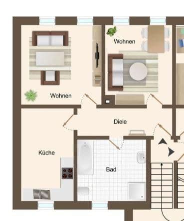 Pronájem bytu 2+1 57 m², Leipzig, Sasko Pronájem bytu 2+1 57 m², Leipzig, Sasko