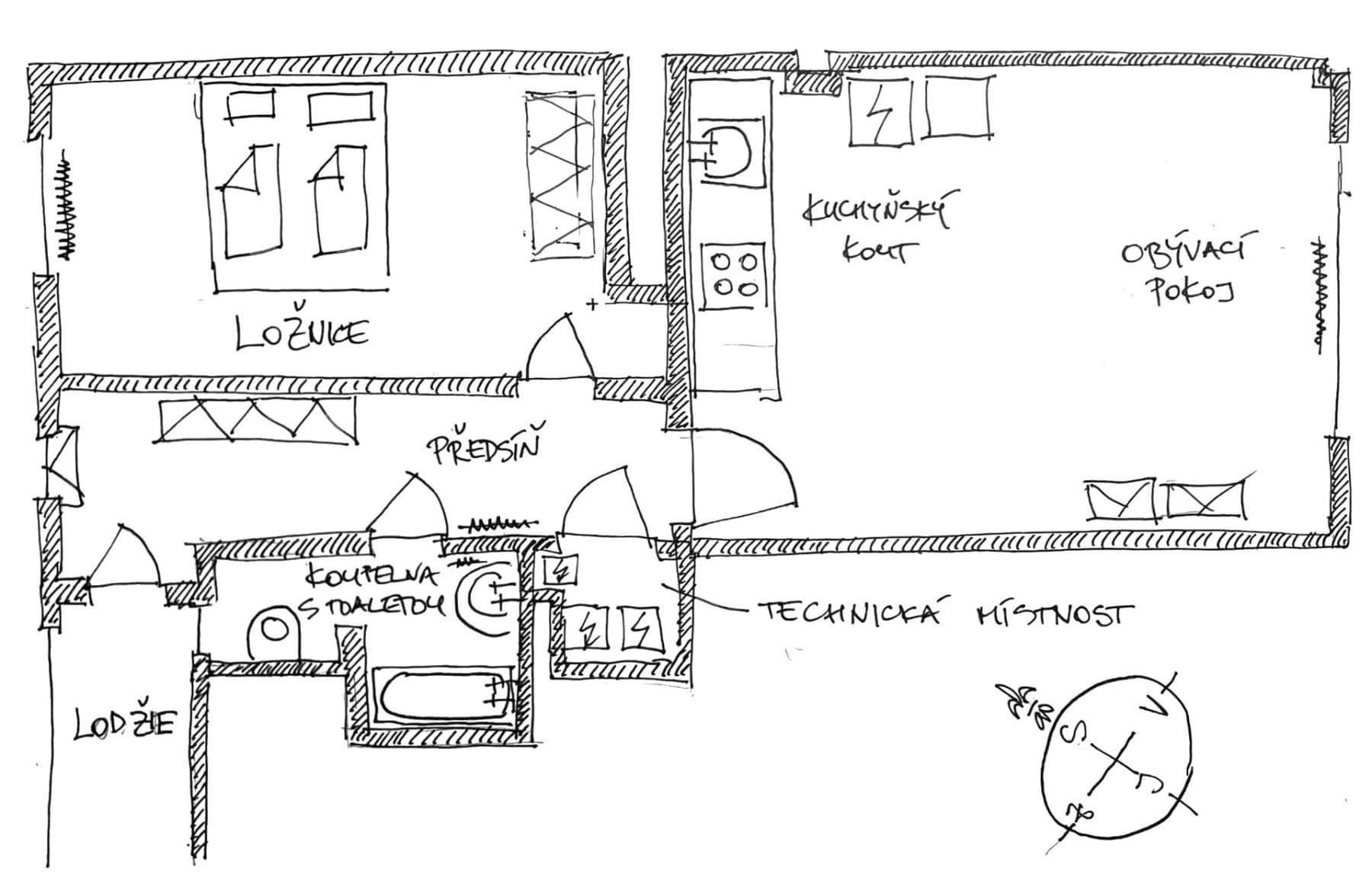 Pronájem bytu 2+kk 52 m², Za Zelenou Liškou, Praha, Praha Pronájem bytu 2+kk 52 m², Za Zelenou Liškou, Praha, Praha