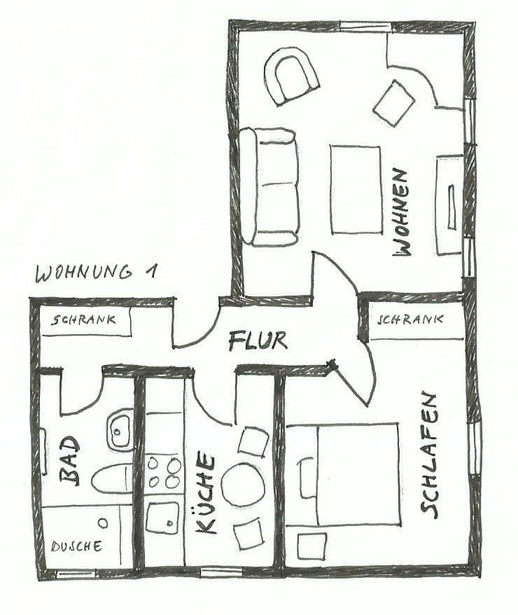 Pronájem bytu 2+1 48 m², Gudensberg, Hessen Pronájem bytu 2+1 48 m², Gudensberg, Hessen