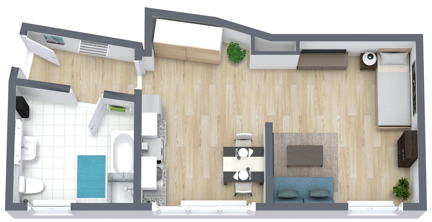 Pronájem bytu 1+kk 44 m², Castrop-Rauxel, Severní Porýní-Vestfálsko Pronájem bytu 1+kk 44 m², Castrop-Rauxel, Severní Porýní-Vestfálsko