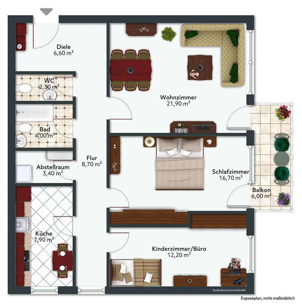 Prodej bytu 3+1 83 m², Harburger Straße, Stade, Dolní Sasko Prodej bytu 3+1 83 m², Harburger Straße, Stade, Dolní Sasko