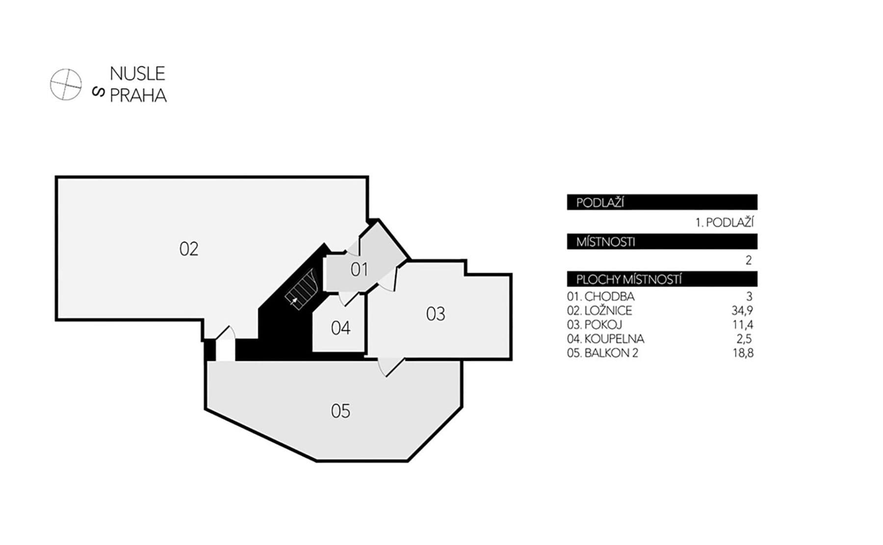 Pronájem bytu 3+kk 205 m², Mojmírova, Praha, Praha Pronájem bytu 3+kk 205 m², Mojmírova, Praha, Praha
