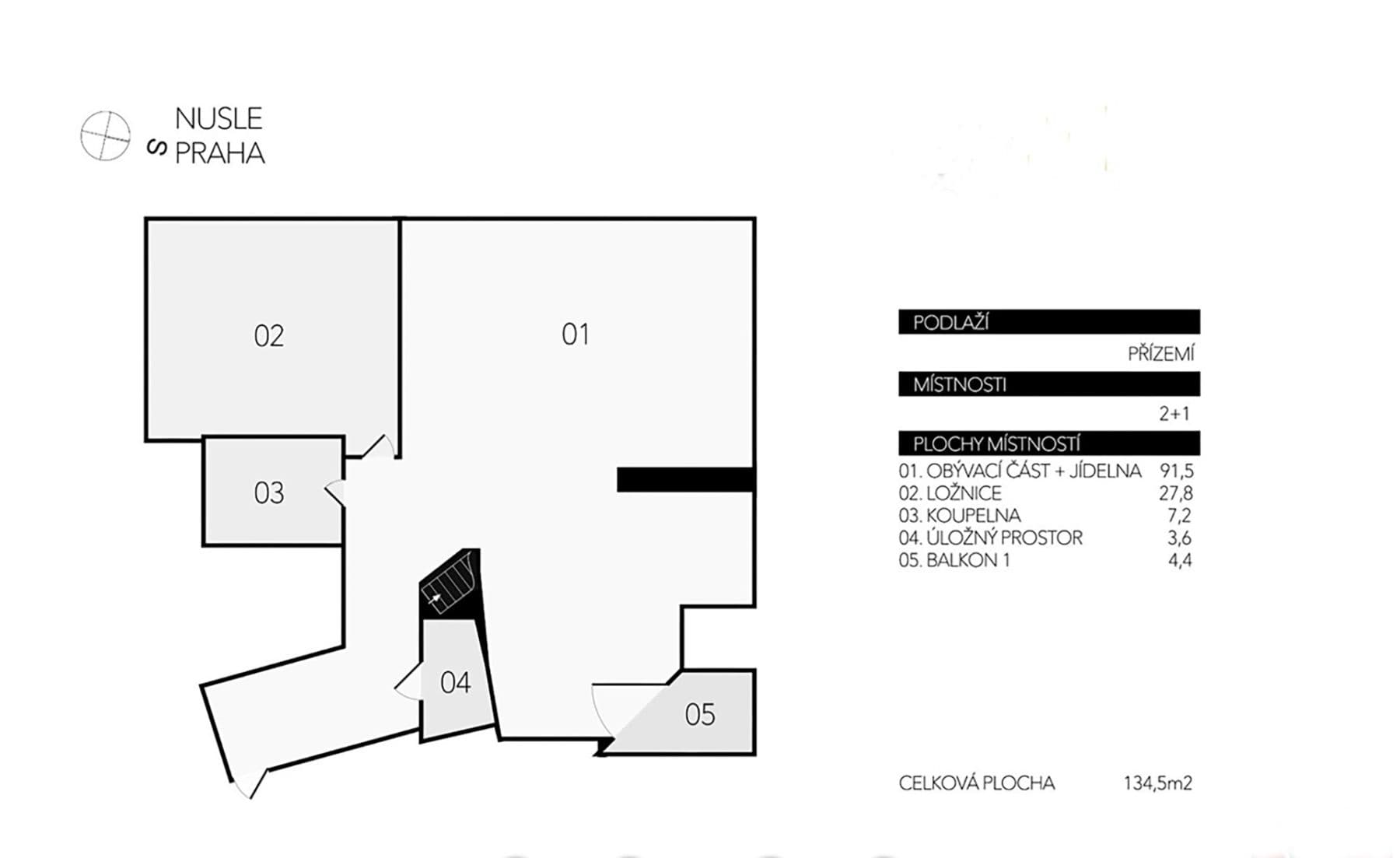 Pronájem bytu 3+kk 205 m², Mojmírova, Praha, Praha Pronájem bytu 3+kk 205 m², Mojmírova, Praha, Praha