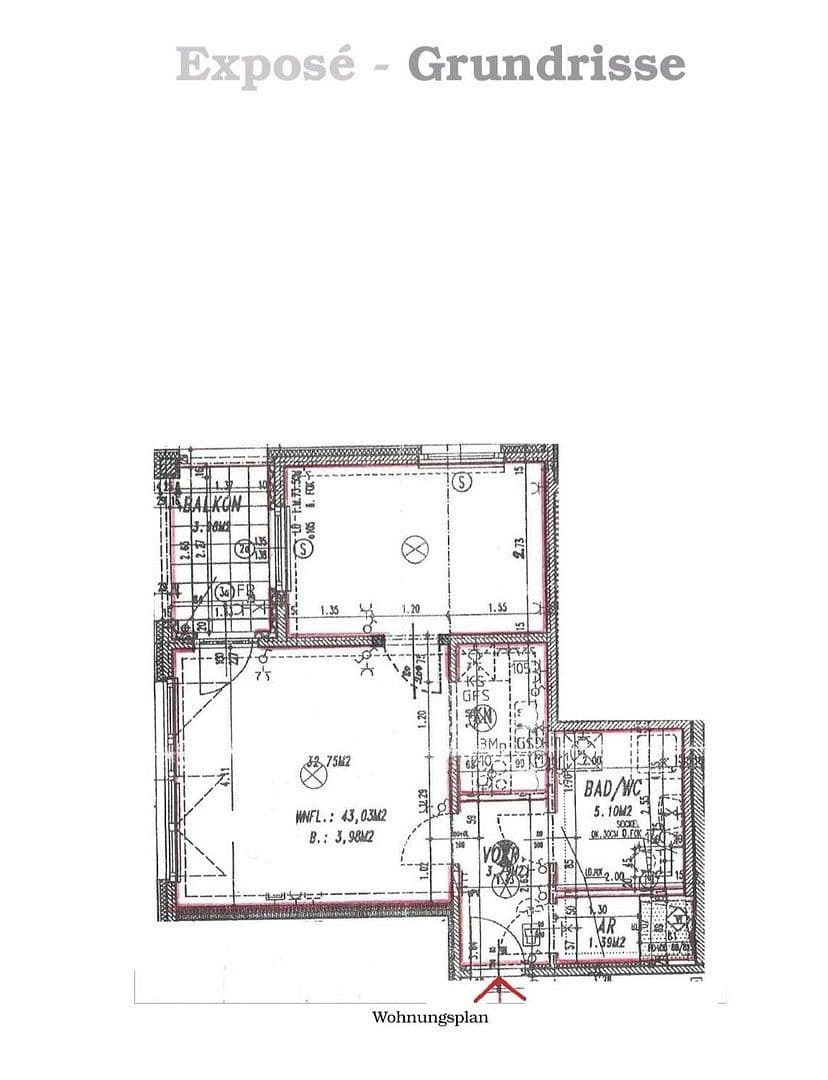 Pronájem bytu 2+1 47 m², Kratochwjlestraße, Wien, Wien Pronájem bytu 2+1 47 m², Kratochwjlestraße, Wien, Wien