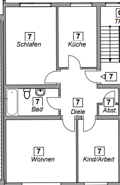 Pronájem bytu 3+1 70 m², Leimbacher Straße 50, Wuppertal, Severní Porýní-Vestfálsko Pronájem bytu 3+1 70 m², Leimbacher Straße 50, Wuppertal, Severní Porýní-Vestfálsko