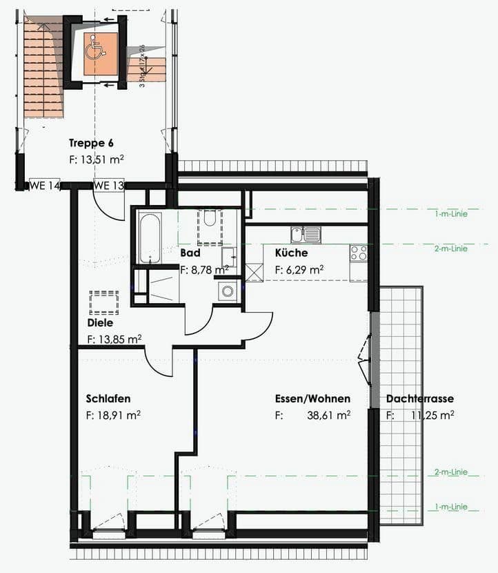 Pronájem bytu 2+1 88 m², Dorfstraße 13a, Germering, Bavorsko Pronájem bytu 2+1 88 m², Dorfstraße 13a, Germering, Bavorsko