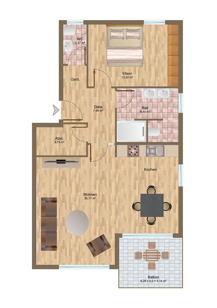 Prodej bytu 3+1 77 m², Im Malerwinkel 17, Geestland, Dolní Sasko Prodej bytu 3+1 77 m², Im Malerwinkel 17, Geestland, Dolní Sasko