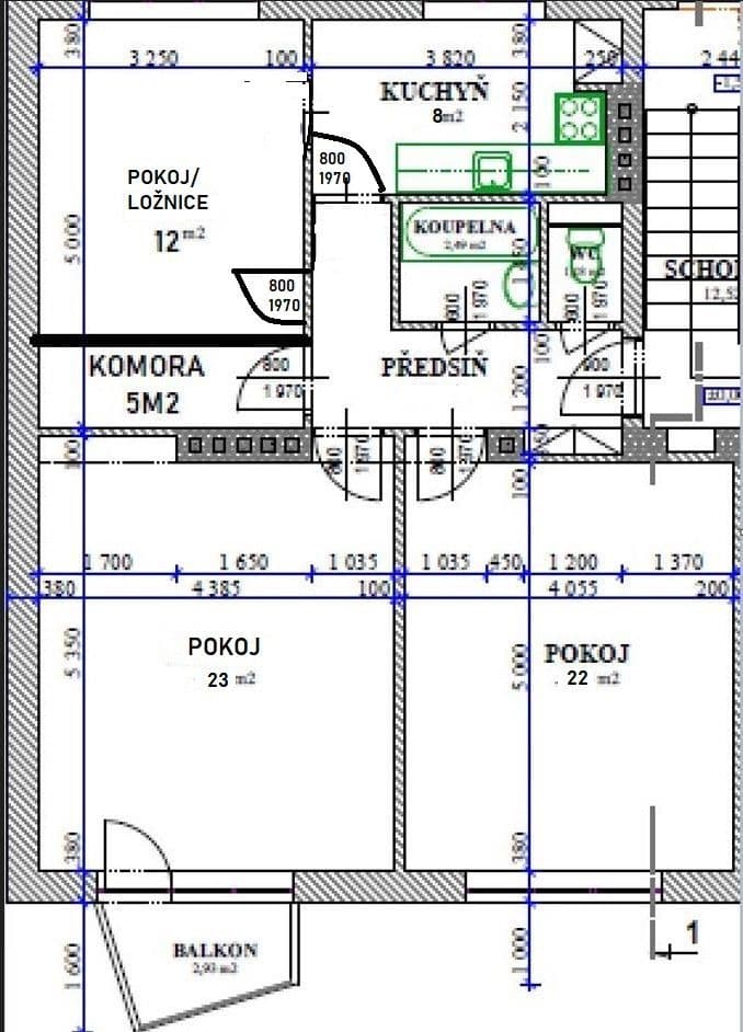 Pronájem bytu 3+1 85 m², Gončarenkova, Praha, Praha Pronájem bytu 3+1 85 m², Gončarenkova, Praha, Praha