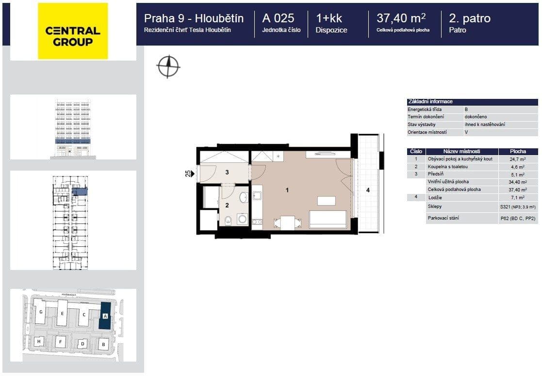 Pronájem bytu 1+kk 42 m², Poděbradská, Praha, Praha Pronájem bytu 1+kk 42 m², Poděbradská, Praha, Praha