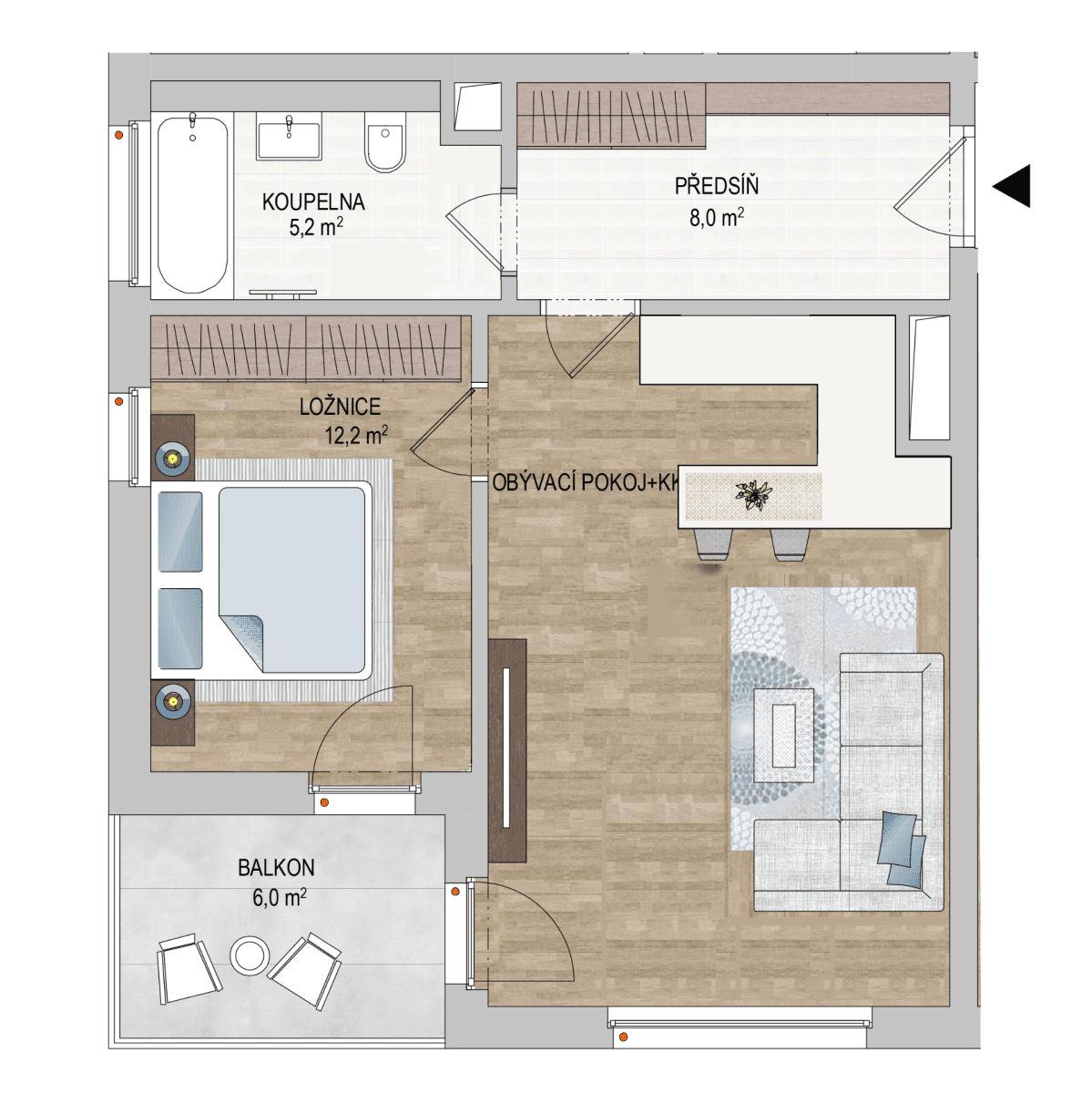 Pronájem bytu 2+kk 55 m², Saarinenova, Praha, Praha Pronájem bytu 2+kk 55 m², Saarinenova, Praha, Praha