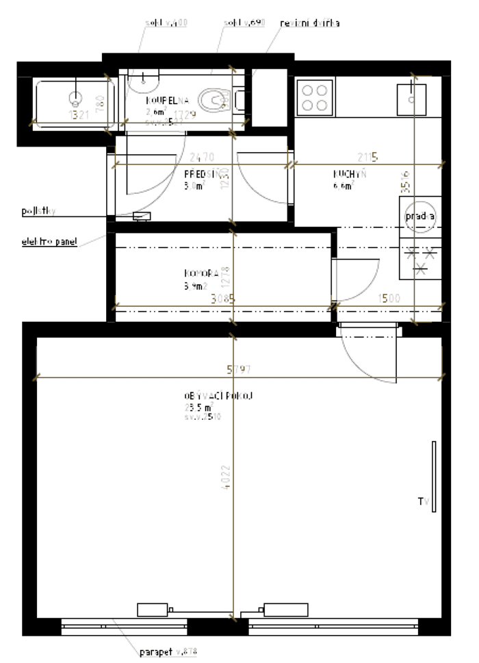 Prodej bytu 1+kk 38 m², Ovčí hájek, Praha, Praha Prodej bytu 1+kk 38 m², Ovčí hájek, Praha, Praha