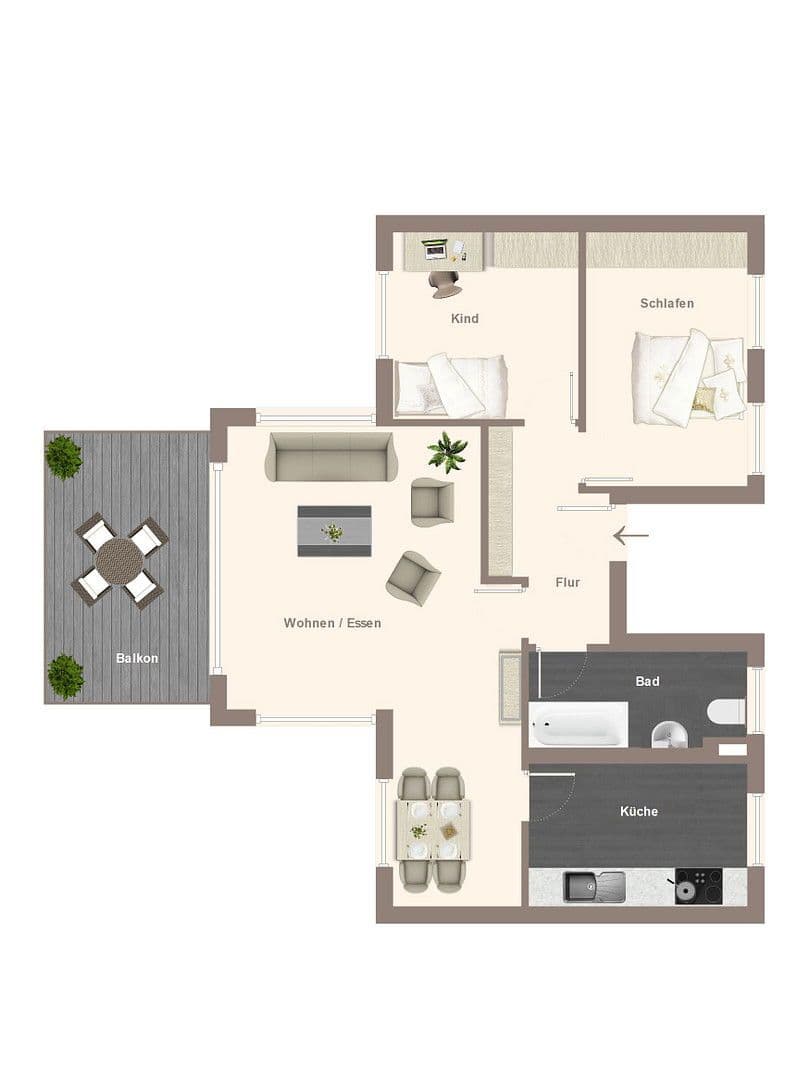 Prodej bytu 3+1 86 m², Afrastraße 44, Mering, Bavorsko Prodej bytu 3+1 86 m², Afrastraße 44, Mering, Bavorsko