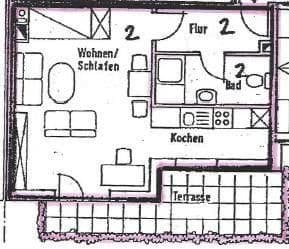 Pronájem bytu 1+1 44 m², Hinter der Saline 10, Lüneburg, Dolní Sasko Pronájem bytu 1+1 44 m², Hinter der Saline 10, Lüneburg, Dolní Sasko