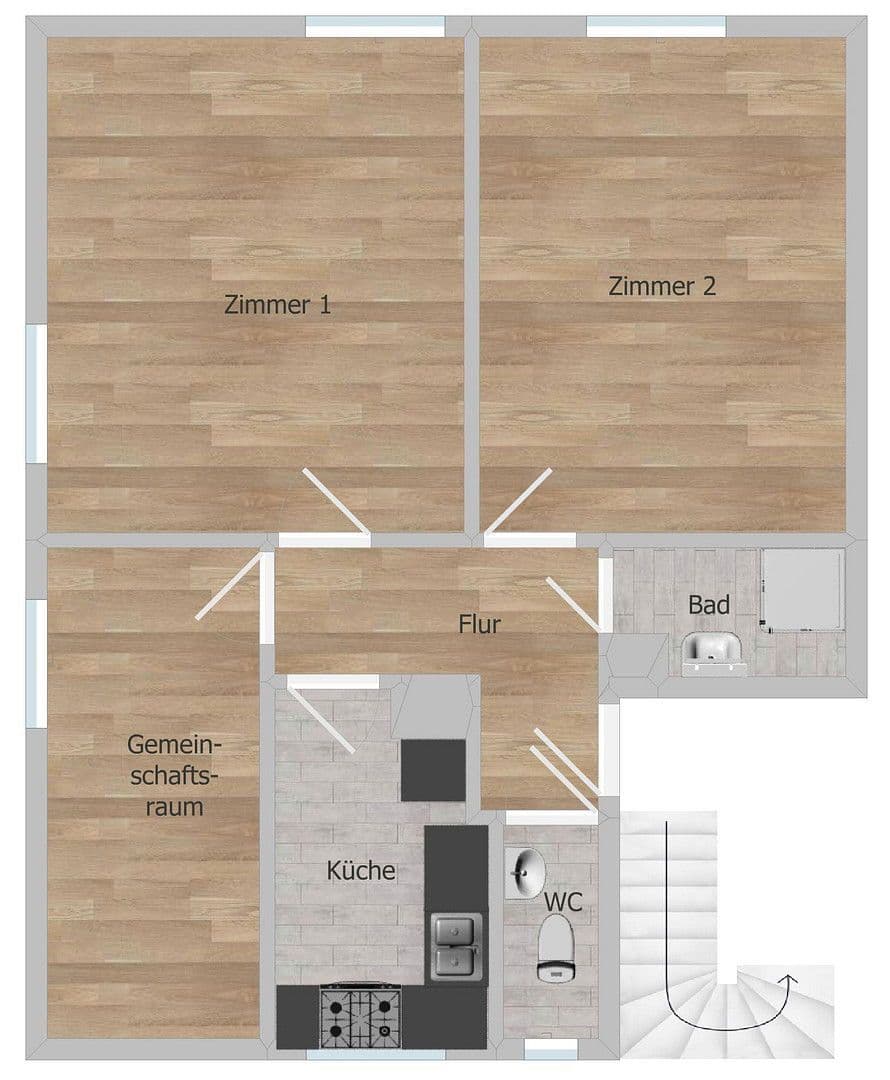 Pronájem bytu 55 m², Baumreute 108, Stuttgart, Bádensko-Württembersko Pronájem bytu 55 m², Baumreute 108, Stuttgart, Bádensko-Württembersko
