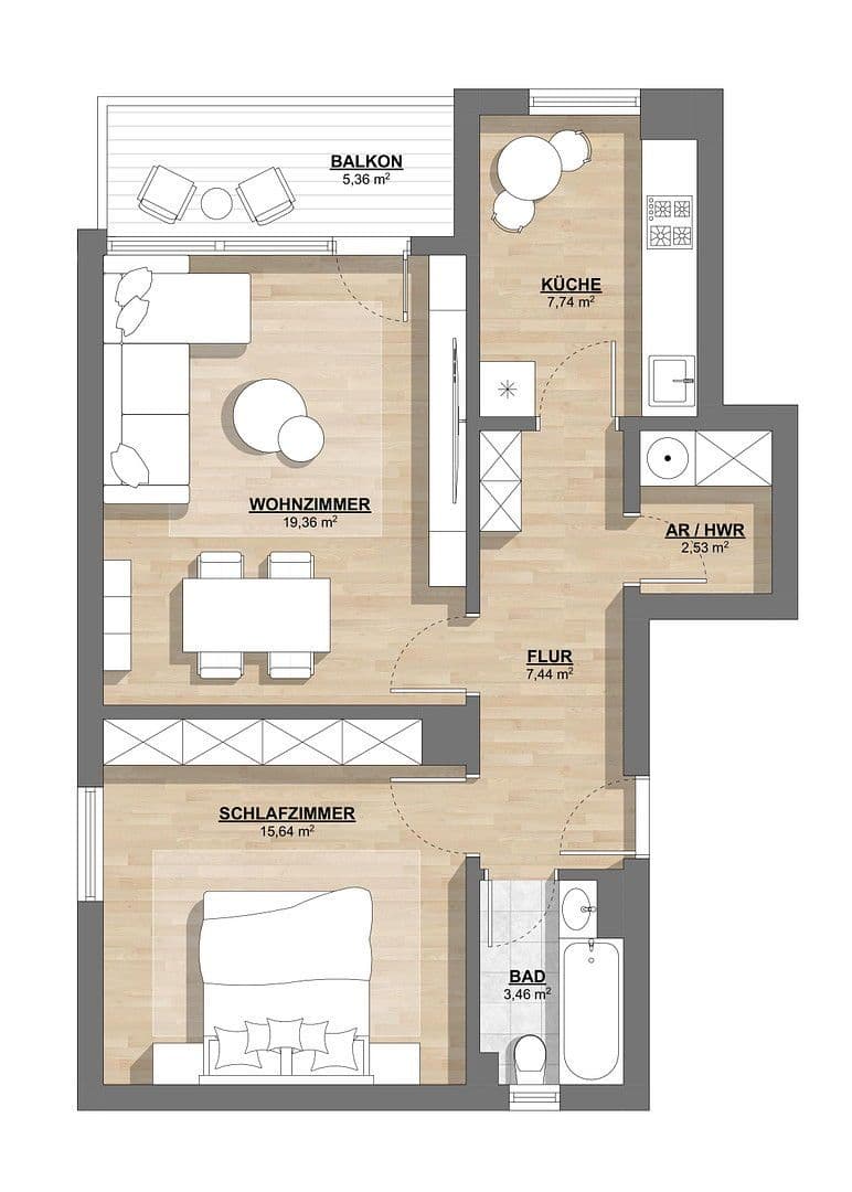 Prodej bytu 2+1 59 m², Erlanger Straße 47, Fürth, Bavorsko Prodej bytu 2+1 59 m², Erlanger Straße 47, Fürth, Bavorsko