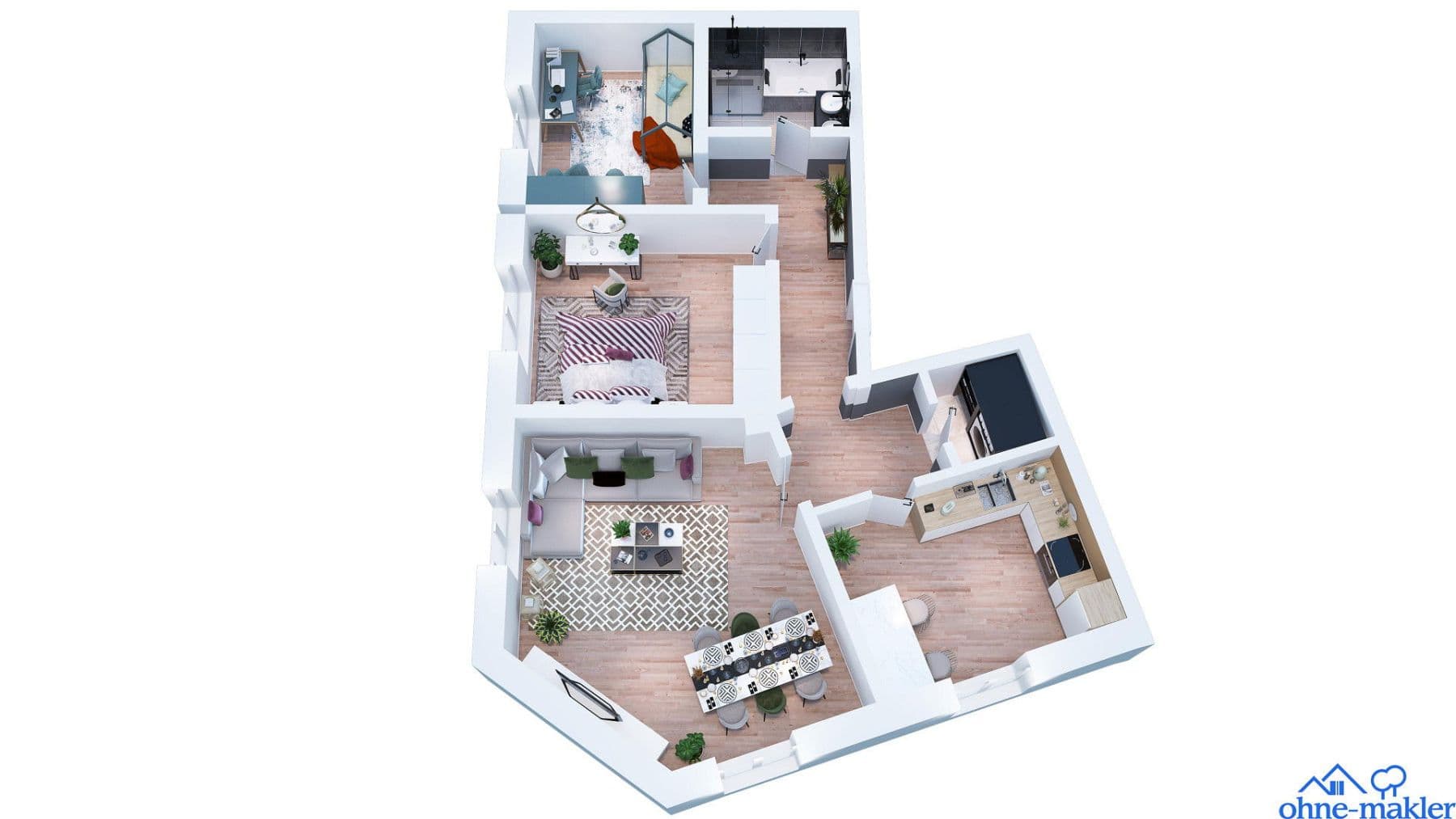 Pronájem bytu 3+kk 82 m², Hammer Straße 68, Bochum, Severní Porýní-Vestfálsko Pronájem bytu 3+kk 82 m², Hammer Straße 68, Bochum, Severní Porýní-Vestfálsko