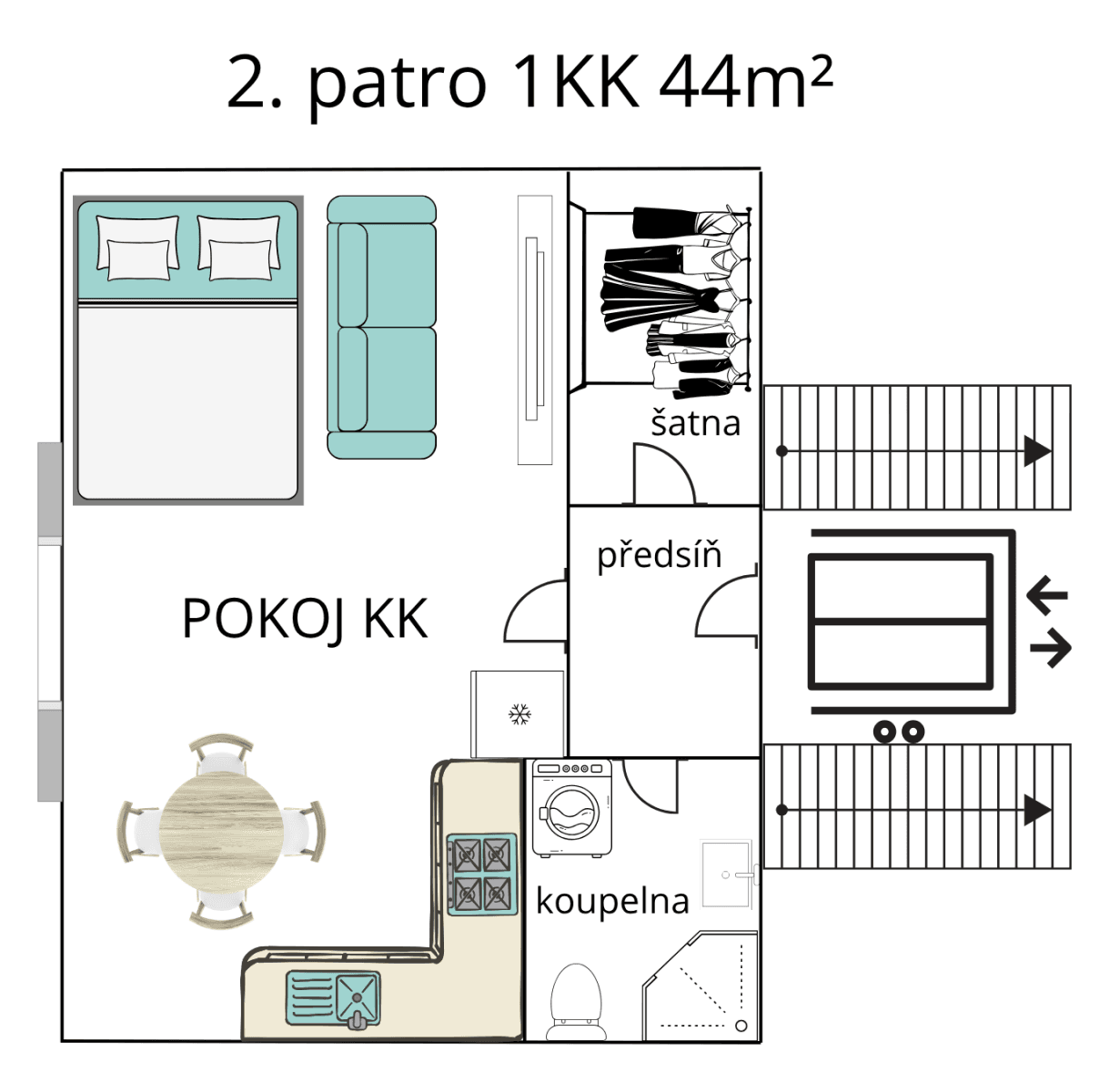 Pronájem bytu 1+kk 44 m², Táborská, Brno, Jihomoravský kraj Pronájem bytu 1+kk 44 m², Táborská, Brno, Jihomoravský kraj