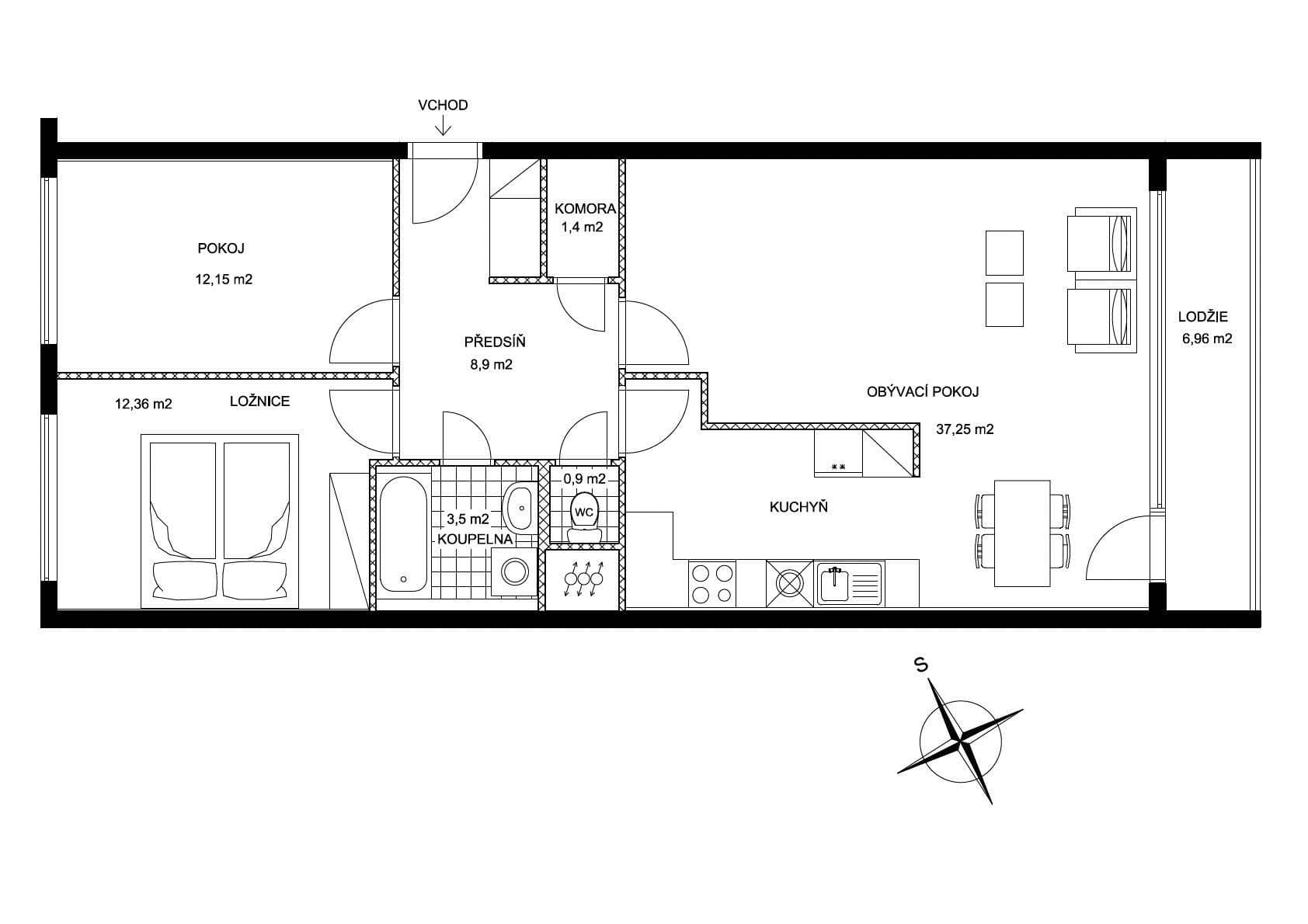 Prodej bytu 3+kk 76 m², Týřovická, Praha, Praha Prodej bytu 3+kk 76 m², Týřovická, Praha, Praha