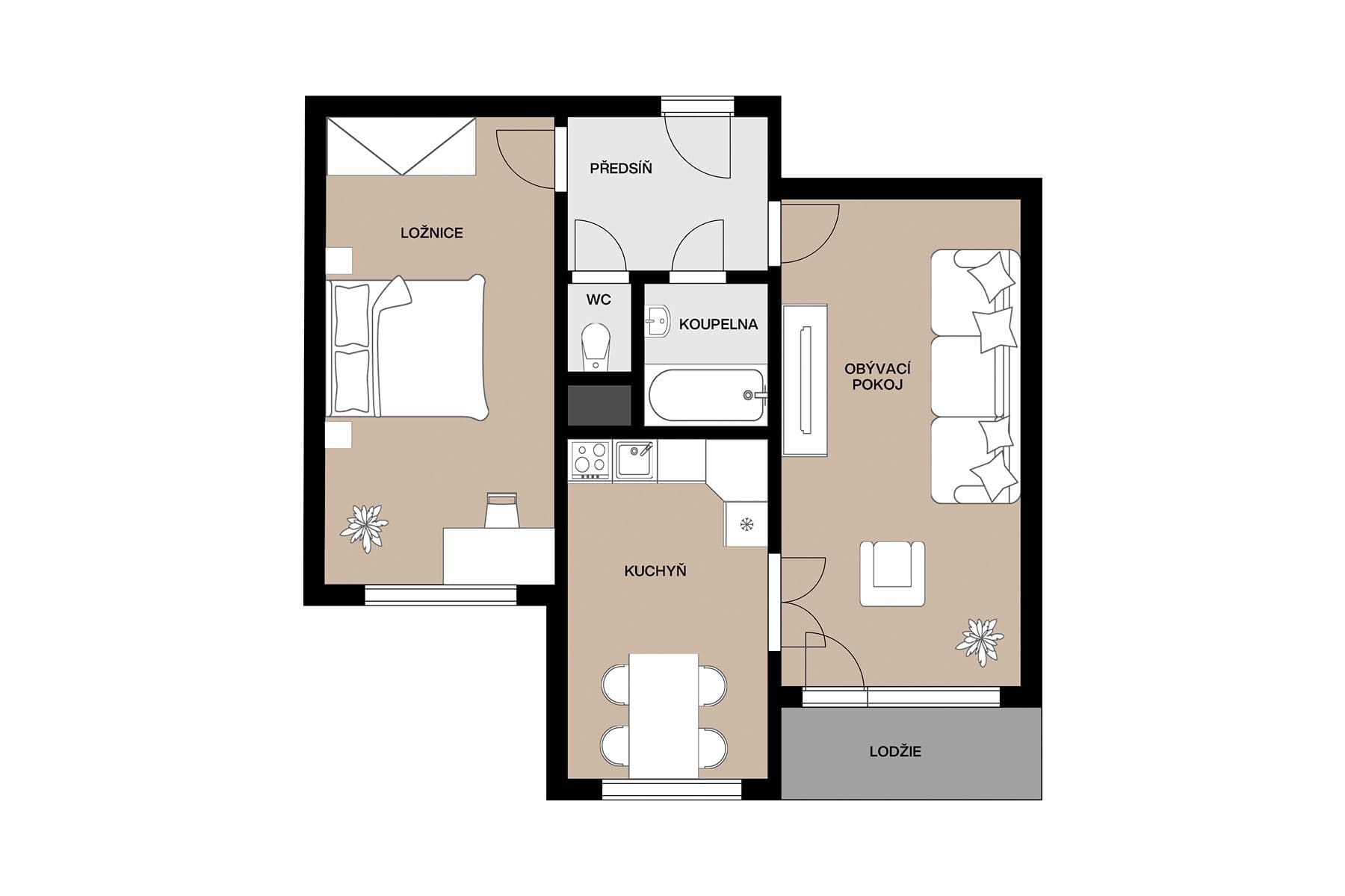 Prodej bytu 2+1 65 m², Bouřilova, Praha, Praha Prodej bytu 2+1 65 m², Bouřilova, Praha, Praha