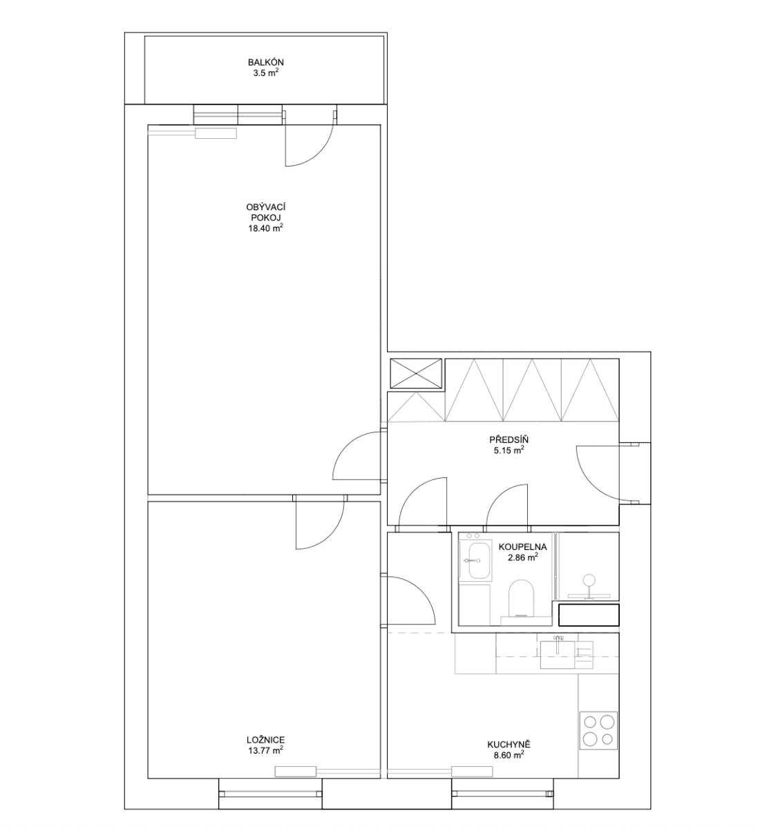 Pronájem bytu 2+1 55 m², Na Petřinách, Praha, Praha Pronájem bytu 2+1 55 m², Na Petřinách, Praha, Praha