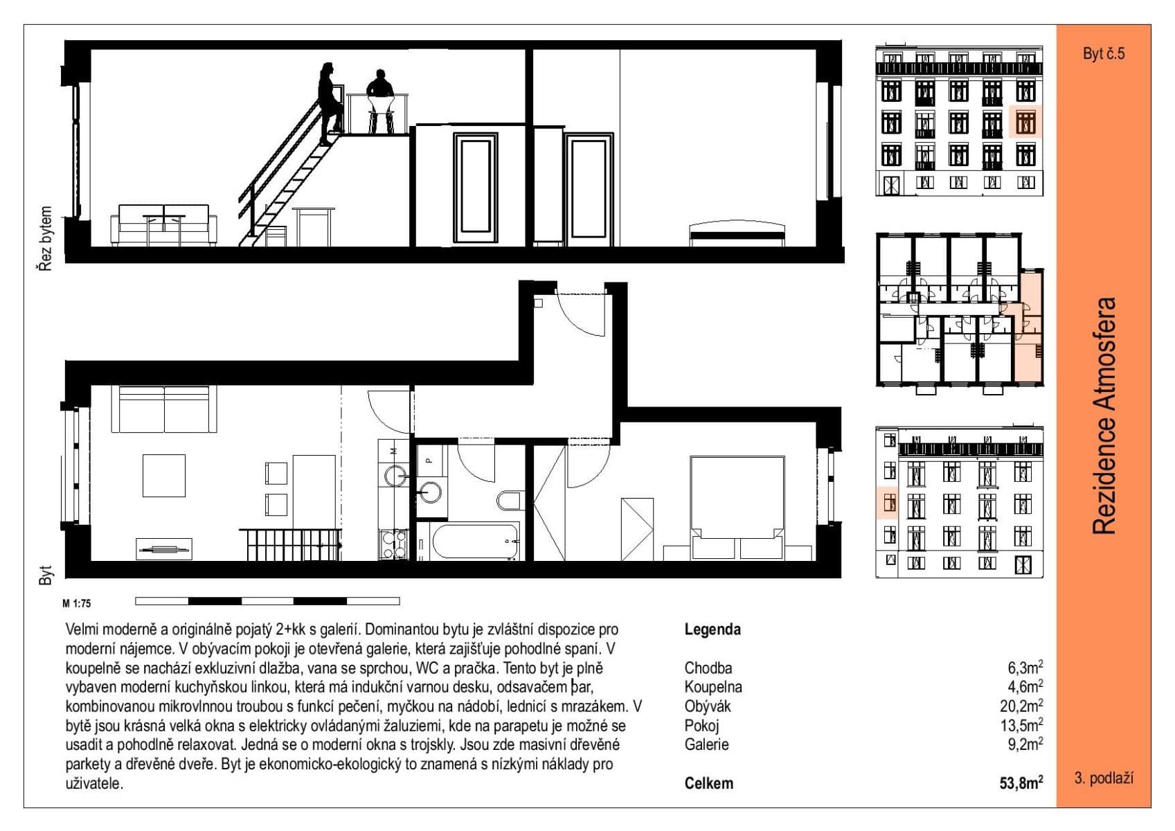 Pronájem bytu 2+kk 54 m², Ambrožova, Praha, Praha Pronájem bytu 2+kk 54 m², Ambrožova, Praha, Praha