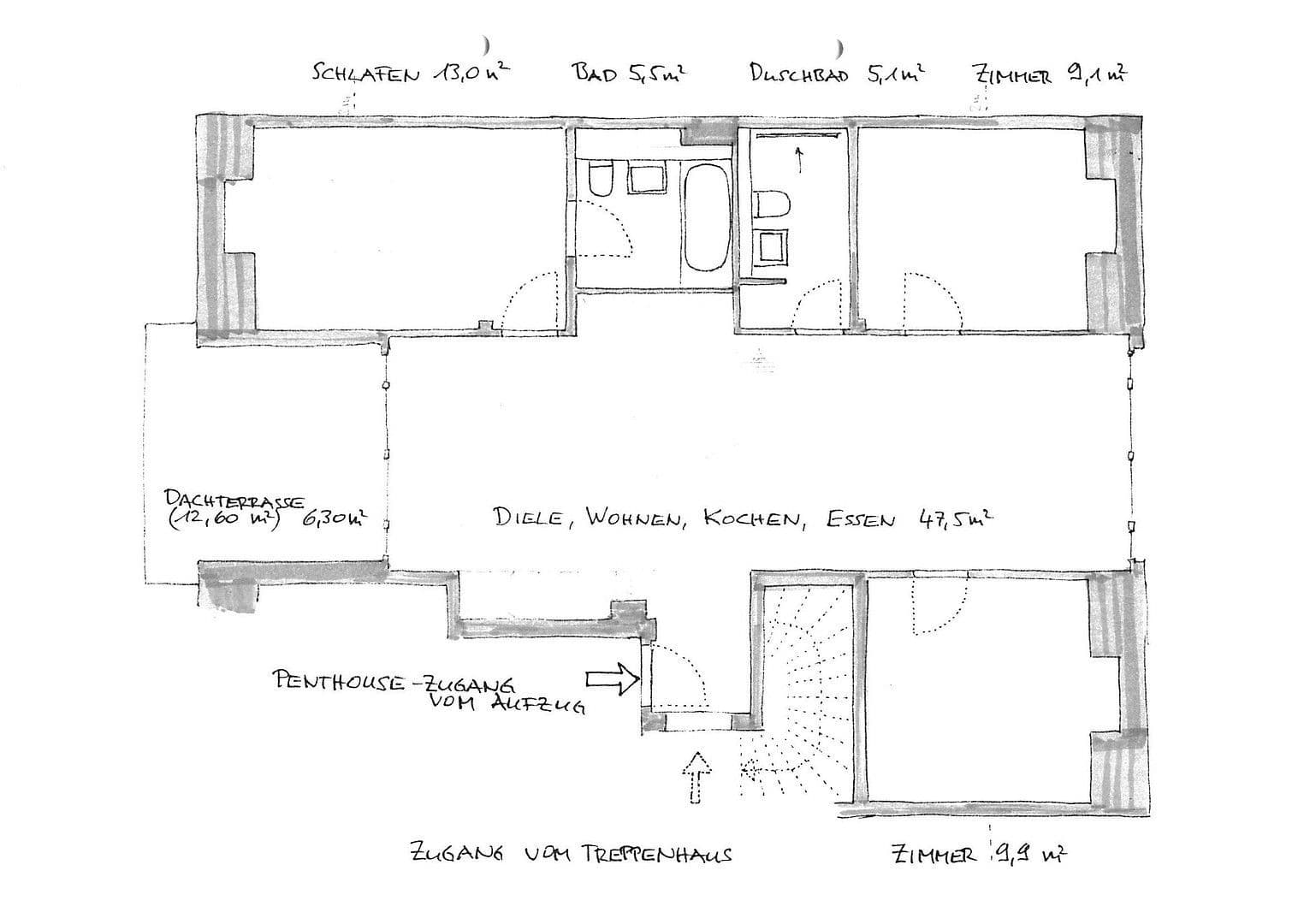 Pronájem bytu 4+1 103 m², Bunzlauer Str.8, München, Bavorsko Pronájem bytu 4+1 103 m², Bunzlauer Str.8, München, Bavorsko