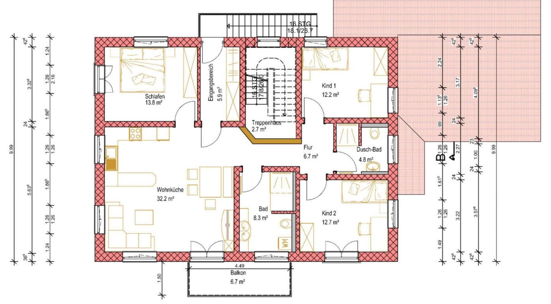 Pronájem bytu 4+1 94 m², Obing, Bavorsko Pronájem bytu 4+1 94 m², Obing, Bavorsko
