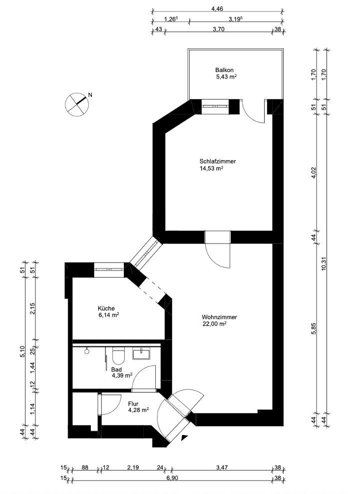 Pronájem bytu 2+1 54 m², Fregestraße 23A, Berlin, Berlín Pronájem bytu 2+1 54 m², Fregestraße 23A, Berlin, Berlín