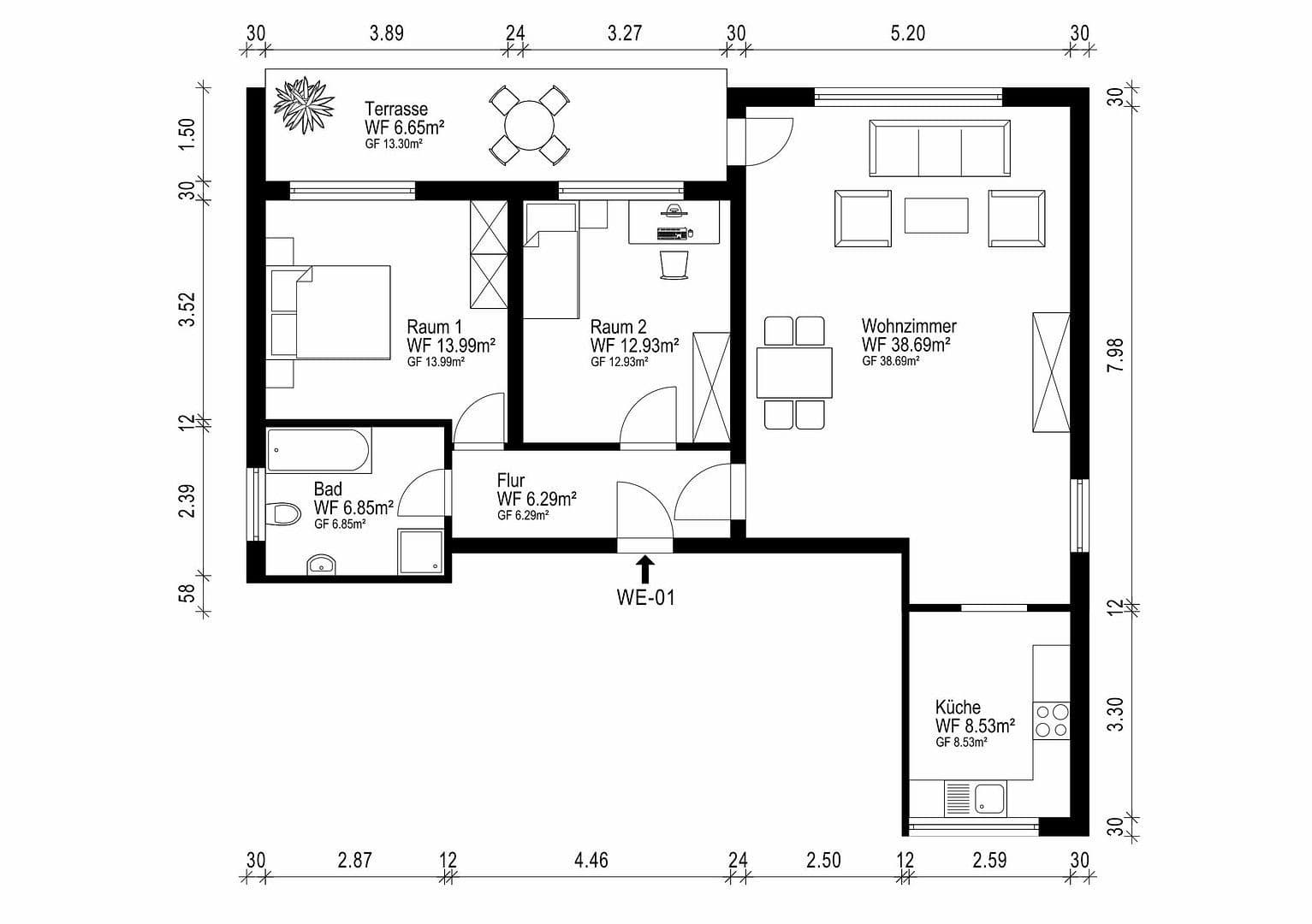 Prodej bytu 3+1 94 m², Bruchköbel, Hessen Prodej bytu 3+1 94 m², Bruchköbel, Hessen