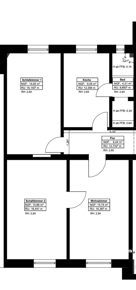 Pronájem bytu 3+1 66 m², Gugelstraße 121, Nürnberg, Bavorsko Pronájem bytu 3+1 66 m², Gugelstraße 121, Nürnberg, Bavorsko