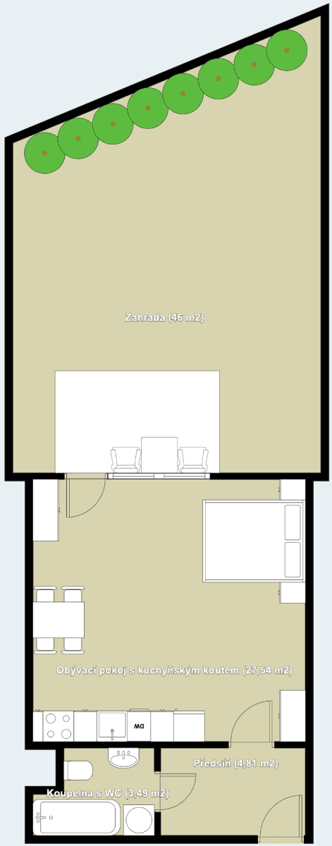 Prodej bytu 1+kk 38 m², Hrázka, Brno, Jihomoravský kraj Prodej bytu 1+kk 38 m², Hrázka, Brno, Jihomoravský kraj