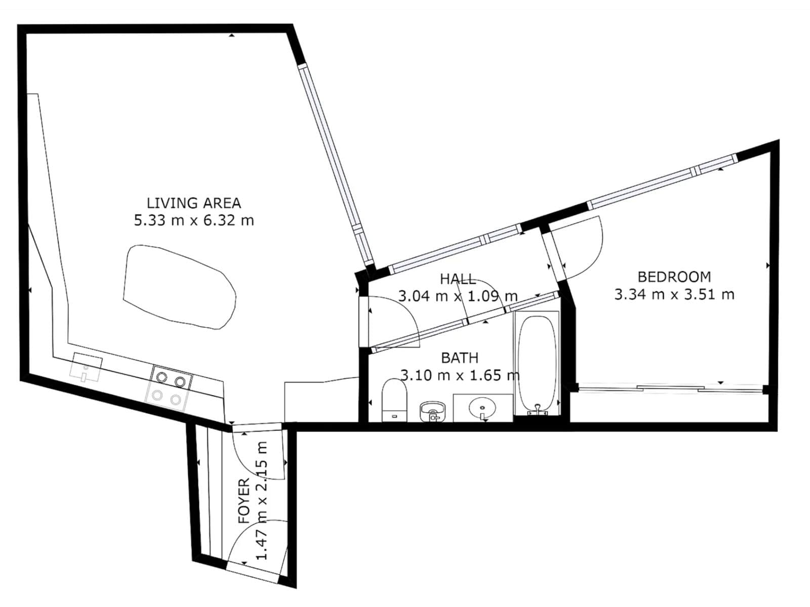 Pronájem bytu 57 m², Komunardů, Praha, Praha Pronájem bytu 57 m², Komunardů, Praha, Praha