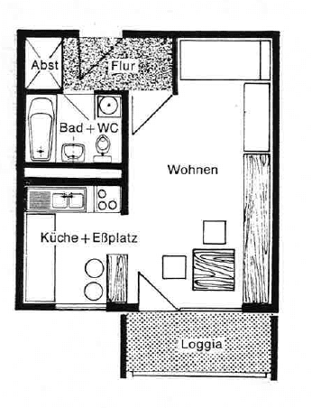 Pronájem bytu 1+1 39 m², Albrecht-Dürer-Strasse 32, Oberasbach, Bavorsko Pronájem bytu 1+1 39 m², Albrecht-Dürer-Strasse 32, Oberasbach, Bavorsko
