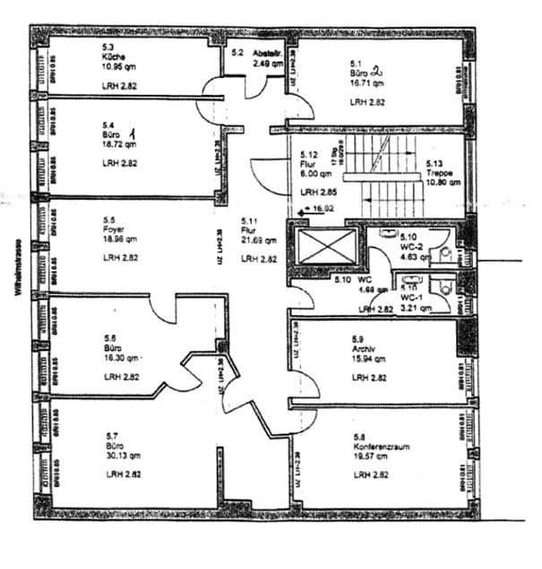 Pronájem kanceláře 195 m², Wilhelmstr. 16, Wiesbaden, Hessen Pronájem kanceláře 195 m², Wilhelmstr. 16, Wiesbaden, Hessen