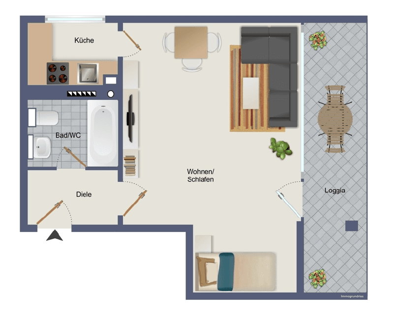 Pronájem bytu 1+kk 43 m², Sonnenhofstrasse 6, Königstein im Taunus, Hessen Pronájem bytu 1+kk 43 m², Sonnenhofstrasse 6, Königstein im Taunus, Hessen