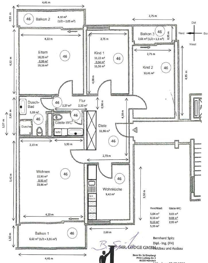 Pronájem bytu 4+1 106 m², Mondstr. 8, Aschheim, Bavorsko Pronájem bytu 4+1 106 m², Mondstr. 8, Aschheim, Bavorsko