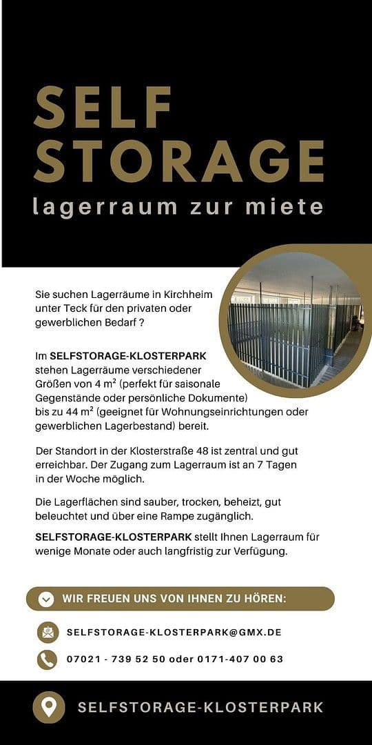 Pronájem nebytového prostoru 9 m², Klosterstraße 48, Kirchheim unter Teck, Bádensko-Württembersko Pronájem nebytového prostoru 9 m², Klosterstraße 48, Kirchheim unter Teck, Bádensko-Württembersko