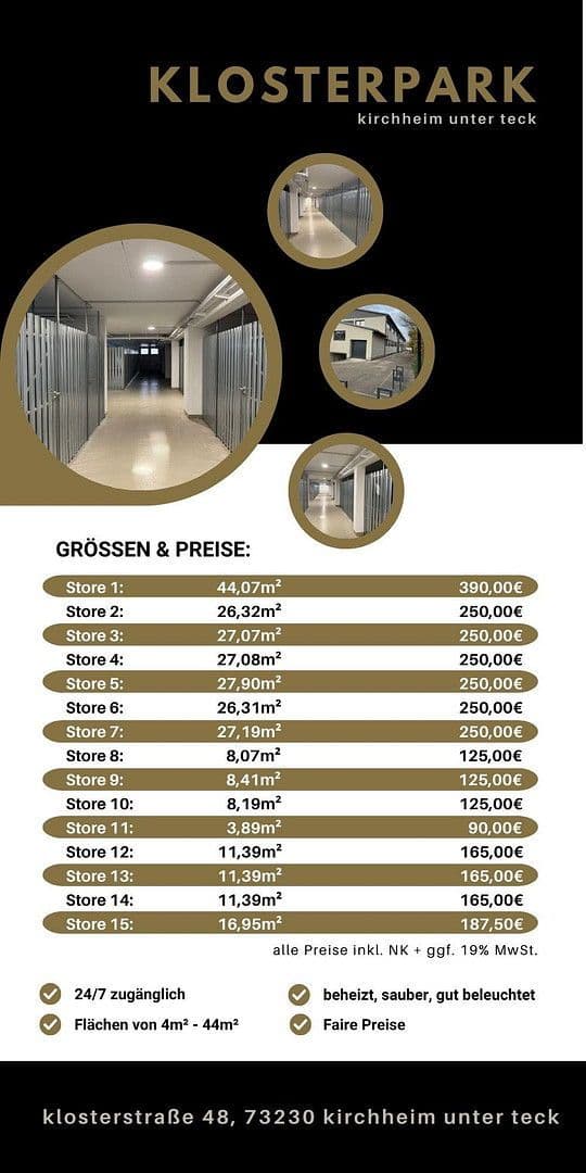 Pronájem nebytového prostoru 9 m², Klosterstraße 48, Kirchheim unter Teck, Bádensko-Württembersko Pronájem nebytového prostoru 9 m², Klosterstraße 48, Kirchheim unter Teck, Bádensko-Württembersko