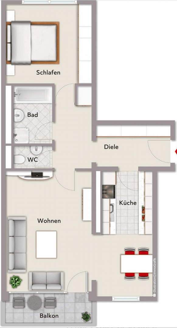 Pronájem bytu 2+kk 67 m², Wölfelstraße 18, Bayreuth, Bavorsko Pronájem bytu 2+kk 67 m², Wölfelstraße 18, Bayreuth, Bavorsko