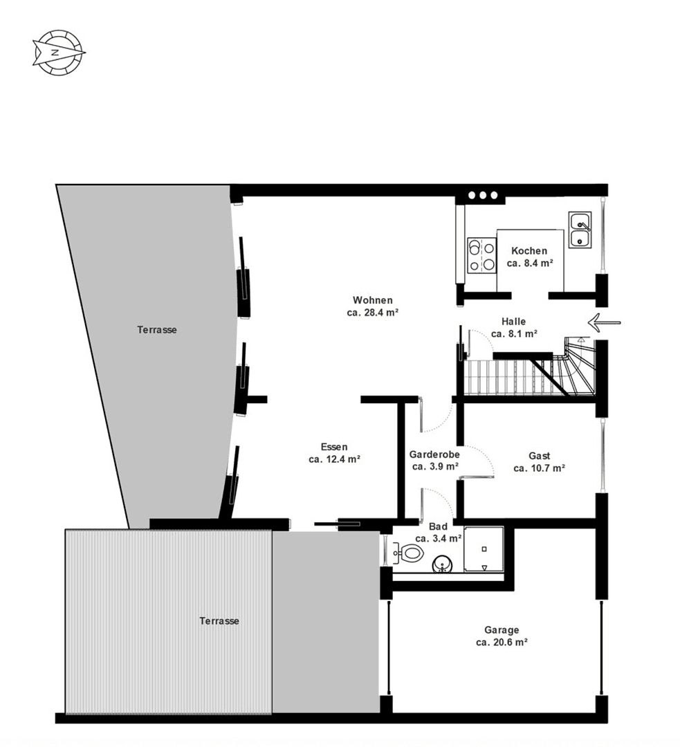 Pronájem domu 150 m², pozemek 376 m², Hamburg, Hamburg Pronájem domu 150 m², pozemek 376 m², Hamburg, Hamburg