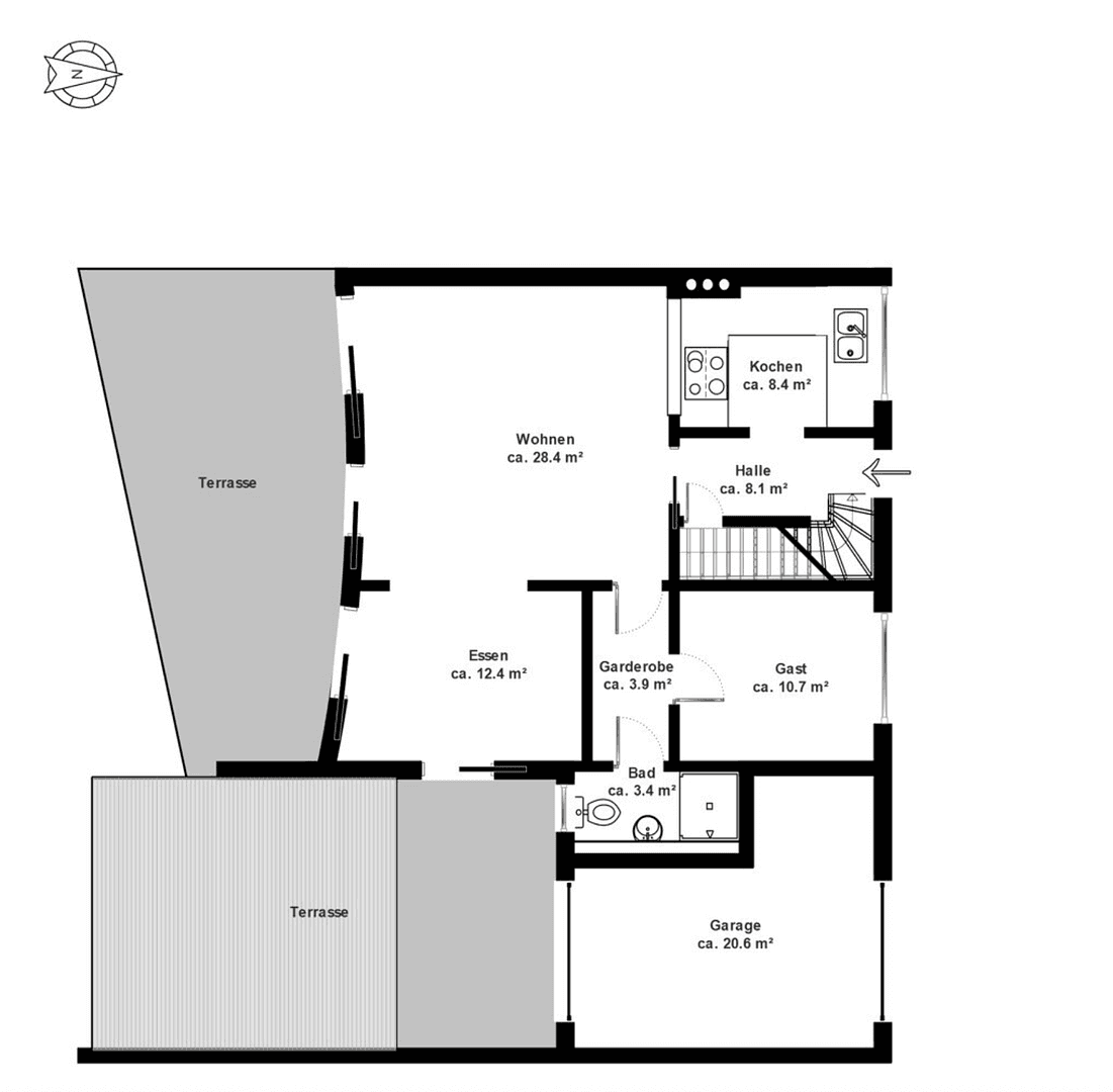 Pronájem domu 150 m², pozemek 376 m², Hamburg, Hamburg Pronájem domu 150 m², pozemek 376 m², Hamburg, Hamburg