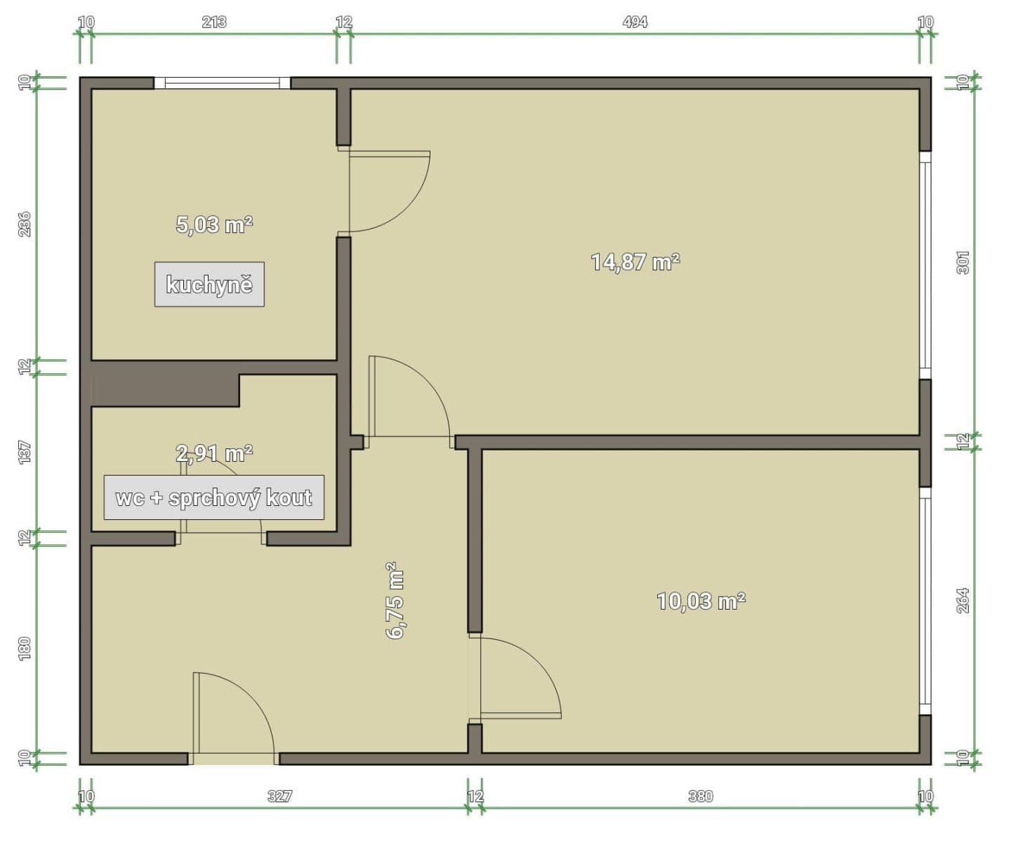 Pronájem bytu 2+1 40 m², Písečná, Praha, Praha Pronájem bytu 2+1 40 m², Písečná, Praha, Praha