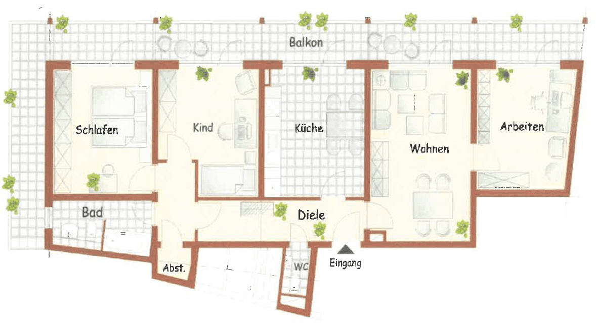 Pronájem bytu 4+1 107 m², Froschlache 19, Ludwigshafen-Friesenheim, Porýní-Falc Pronájem bytu 4+1 107 m², Froschlache 19, Ludwigshafen-Friesenheim, Porýní-Falc
