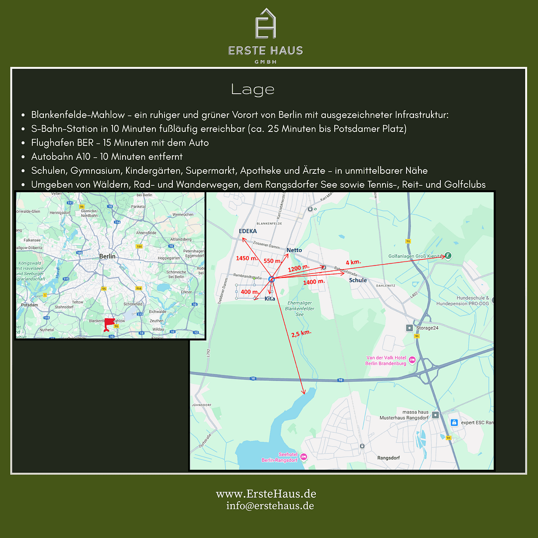 Prodej domu 170 m², pozemek 508 m², Rembrandtstraße 67, Blankenfelde-Mahlow, Braniborsko Prodej domu 170 m², pozemek 508 m², Rembrandtstraße 67, Blankenfelde-Mahlow, Braniborsko