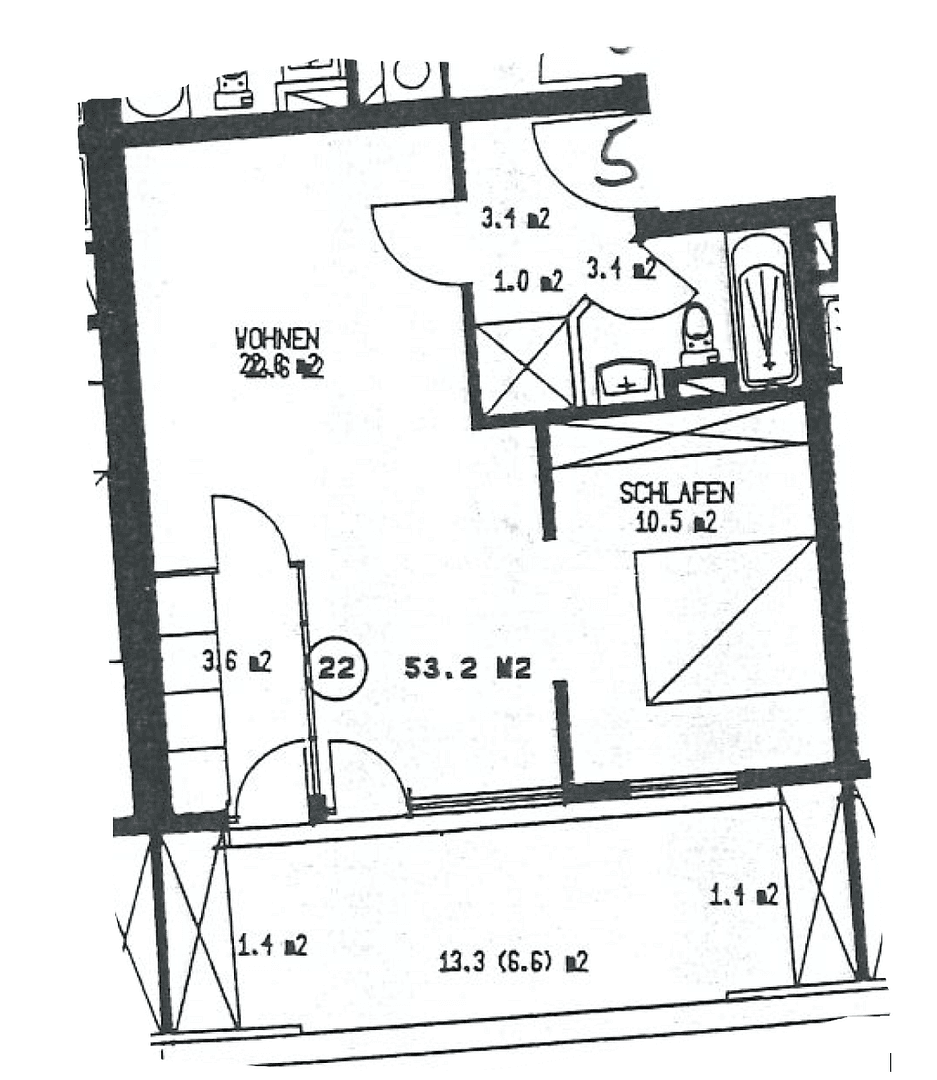 Pronájem bytu 1+kk 54 m², Bremen, Bremen Pronájem bytu 1+kk 54 m², Bremen, Bremen