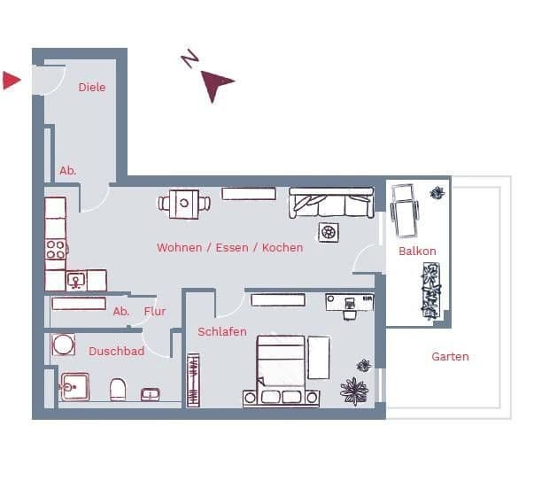 Pronájem bytu 2+1 59 m², Goldina-Hirschberg-Straße 3, Frankfurt am Main, Hessen Pronájem bytu 2+1 59 m², Goldina-Hirschberg-Straße 3, Frankfurt am Main, Hessen